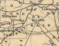 1845 Map of Georgia