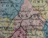 1854 Map of Georgia