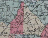1855 Map of Georgia