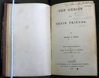 The Garies and Their Friends Title Page