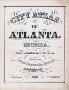 Atlas of Atlanta 1878 Title Page