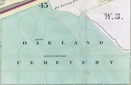 Oakland Cemetery Map