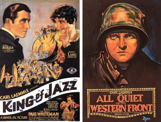 Movies now in the public domain include "kings of Jazz" and "All Quiet on the Western Front."