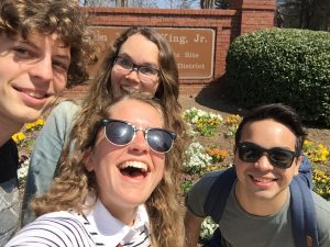 selfie in front of MLK site