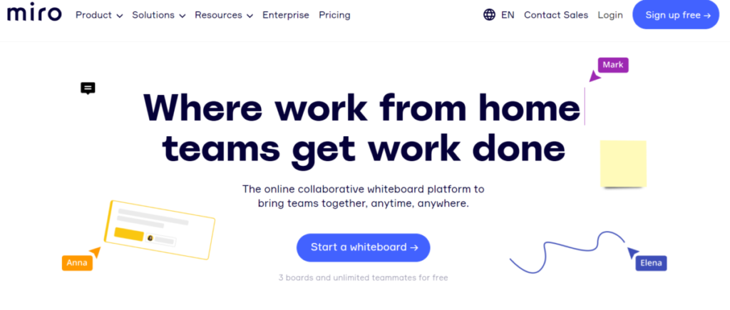 Miro  Free Online Collaborative Whiteboard Platform