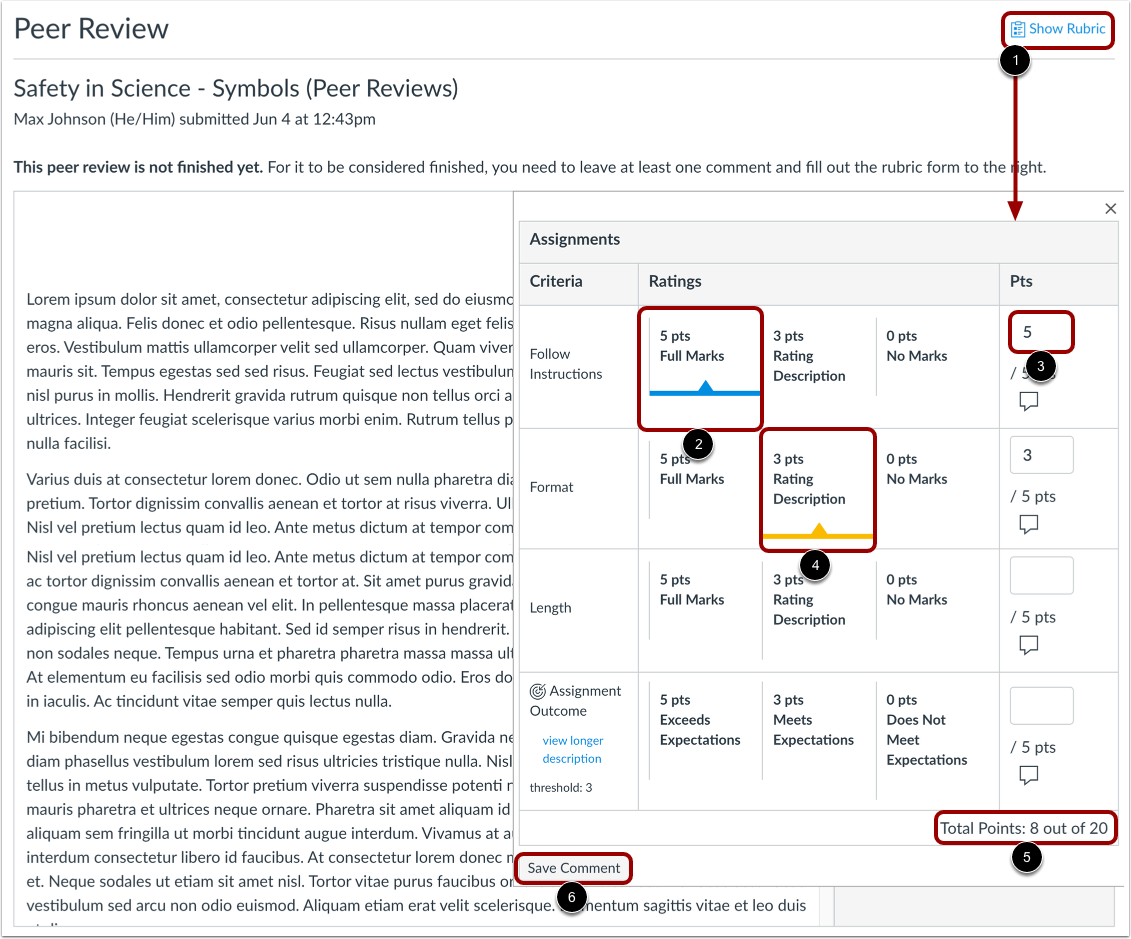 Canvas Peer Review Guide for Students Office of Digital Learning