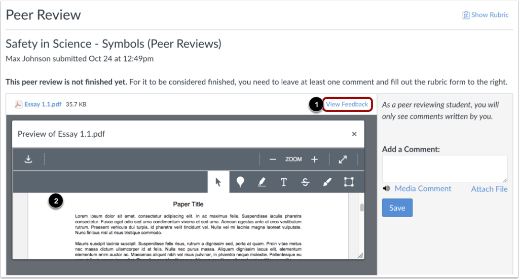 create a peer review assignment on canvas