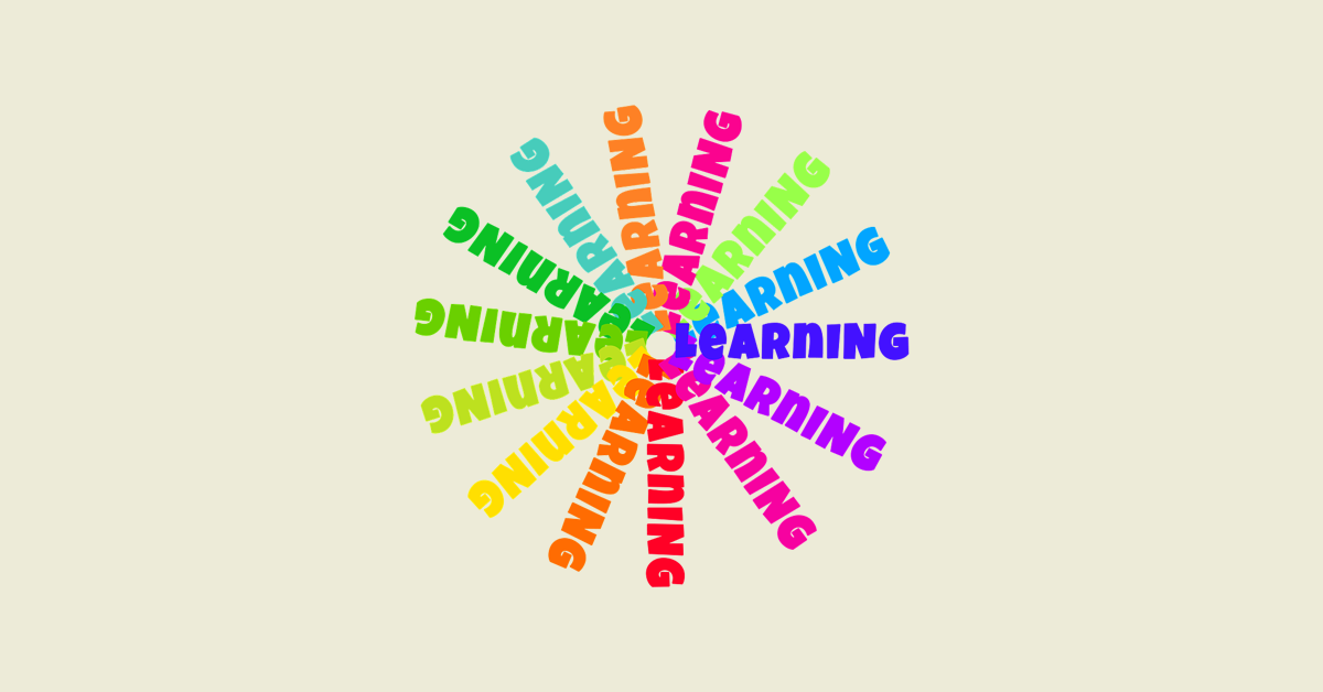 Banner featuring rainbow wheel of Learning