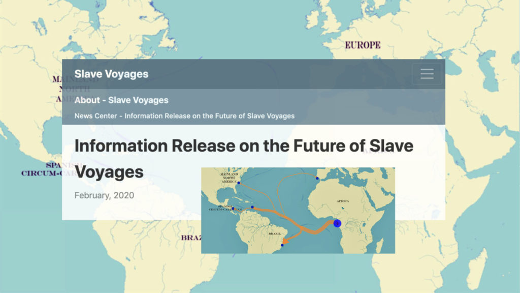 Information Release On The Future Of The Slave Voyages Project – Emory ...