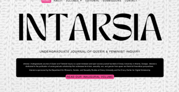 Screenshot of the Intarsia Journal website