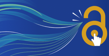 A logo symbolizing open access publishing. It shows a golden lock on blue background that is being opened by a click of a cursor.