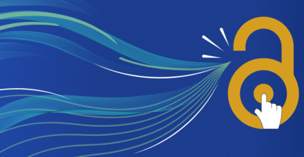 A logo symbolizing open access publishing. It shows a golden lock on blue background that is being opened by a click of a cursor.