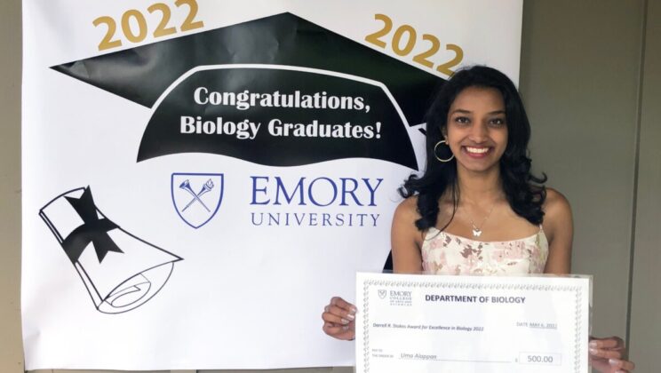 Uma Alappan awarded The Biology Award for Excellence in honor of Darrell R. Stokes