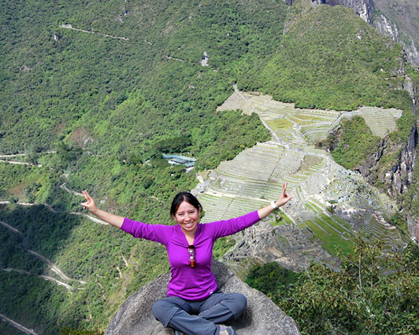 Photo of Jocelyn Ramirez visiting Machu Picchu