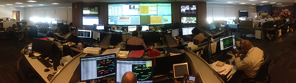 Photo of the TOC (Technical Operations Center)