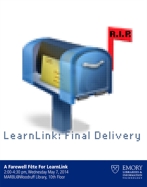Poster used for LearnLink retirement party