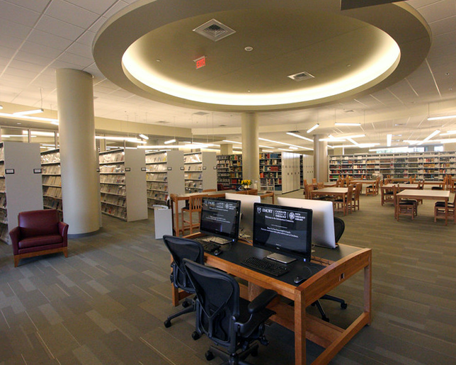Interior view of the Pitts Theology Library