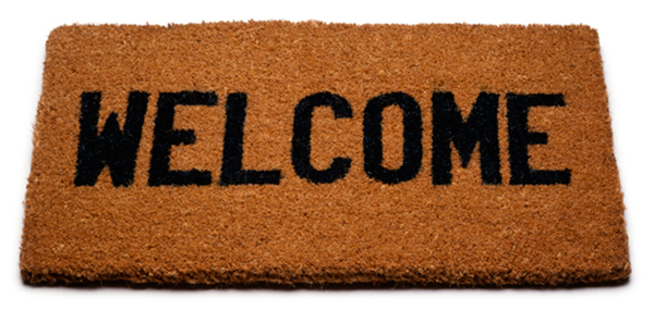 Photo of a "Welcome" mat