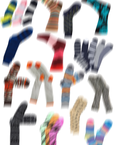 Blurred photo of socks