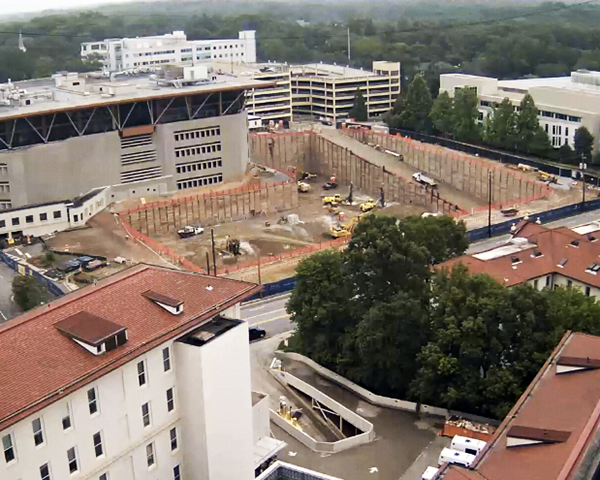 Photo of the Emory Hospital construction site