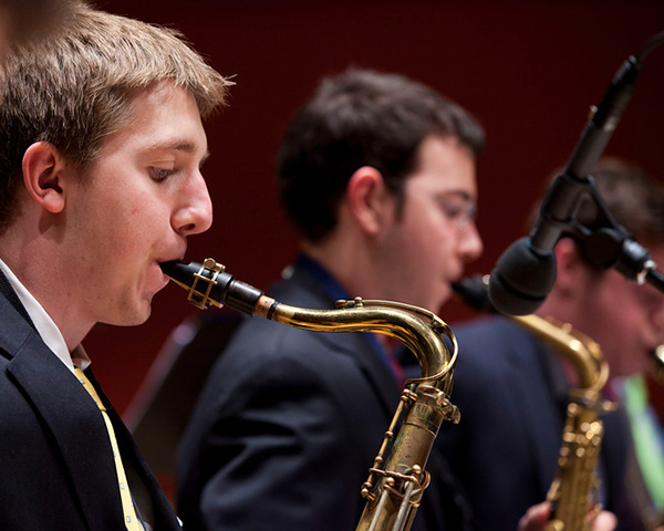 Photo of an Emory student jazz ensemble