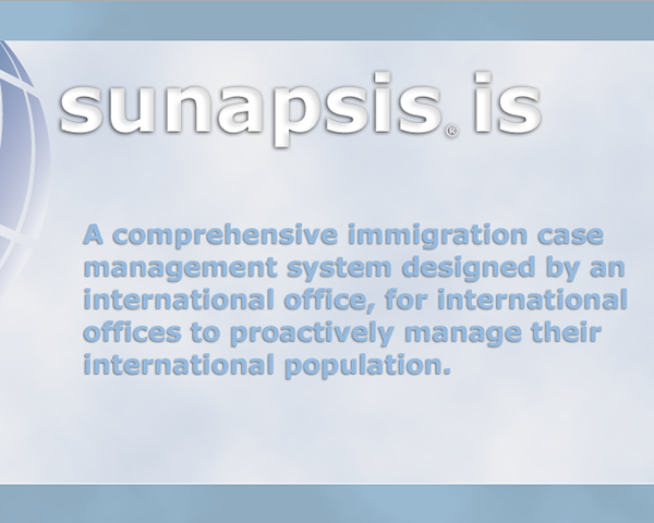 Screen shot from Sunapsis website