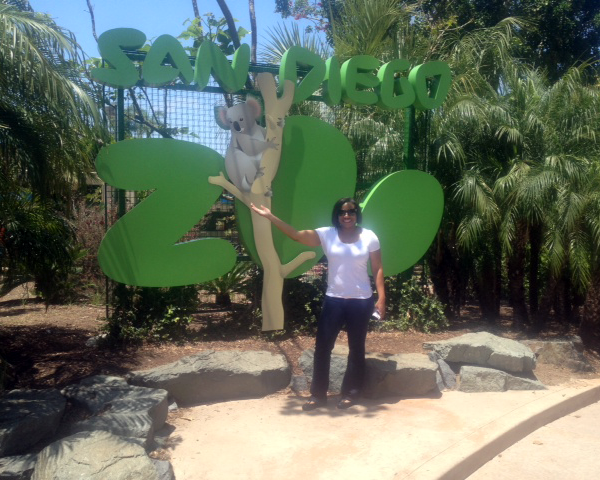 Photo at the San Diego Zoo main entrance