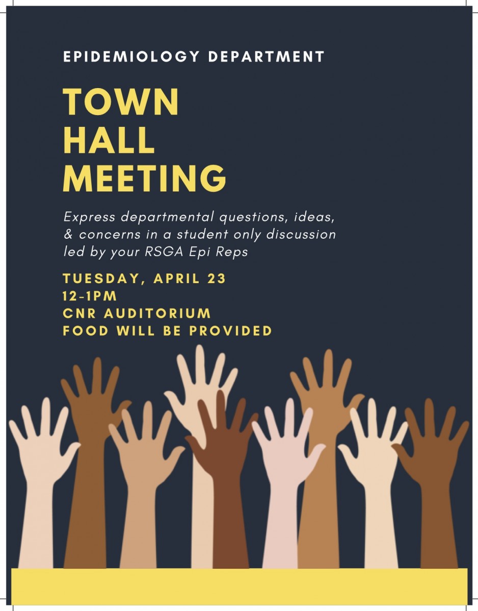 Town Hall Meeting, 4/23 at 12pm The Confounder