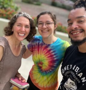 Nicole Gerardo, Zoe Zimmerman and Jacoby Robinson, having just arrive in Panama for fieldwork.