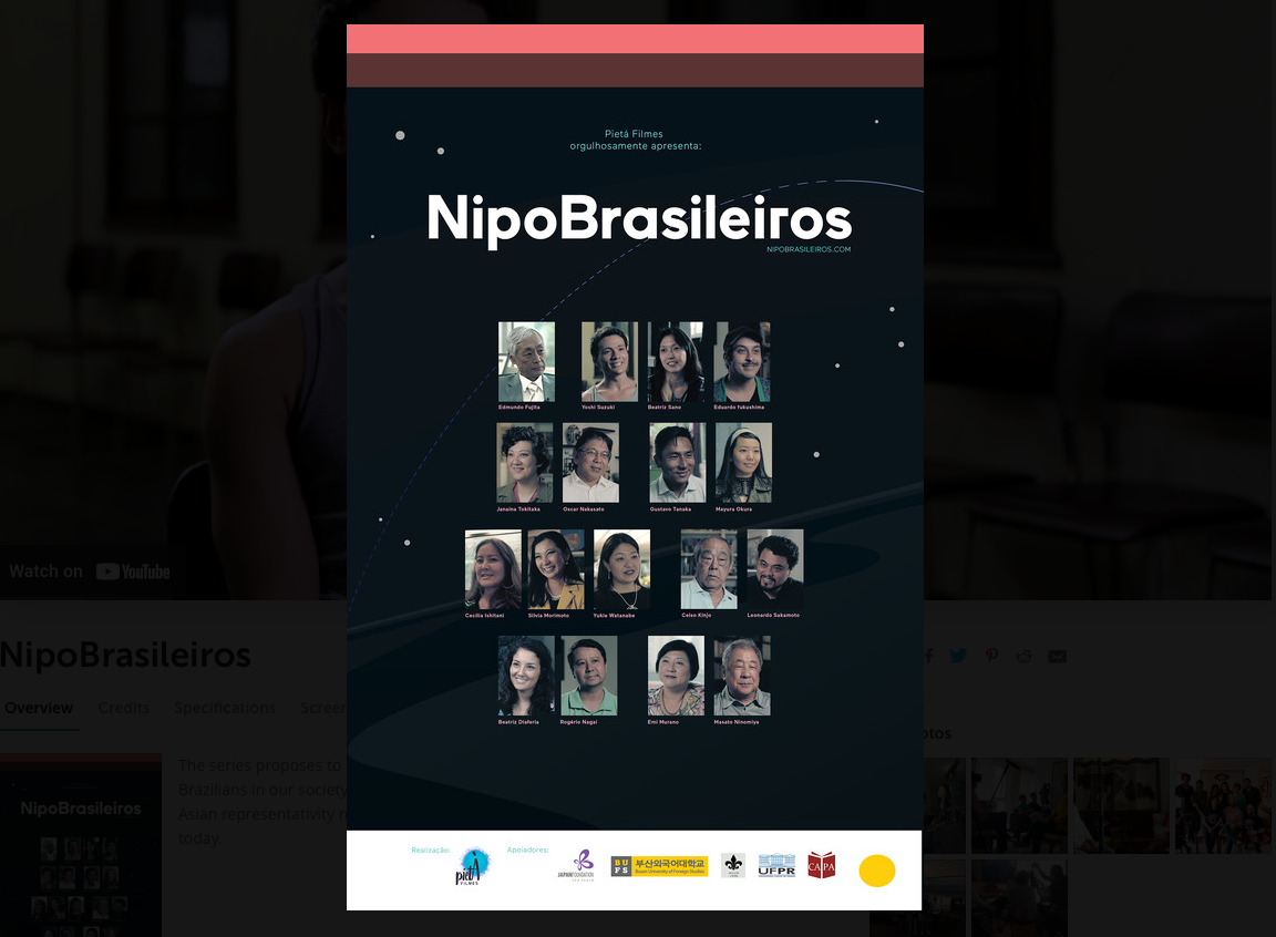 Film Poster of the Brazilian webseries Nipo-Brasileiros, mentioned in Dr. Okamoto's talk