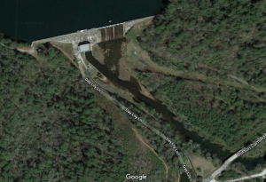 Photograph of dam at Lake Burton (Authored by Google Maps)