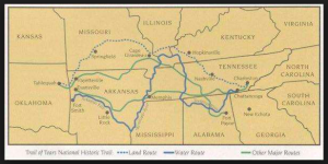 Map of the Trail of Tears