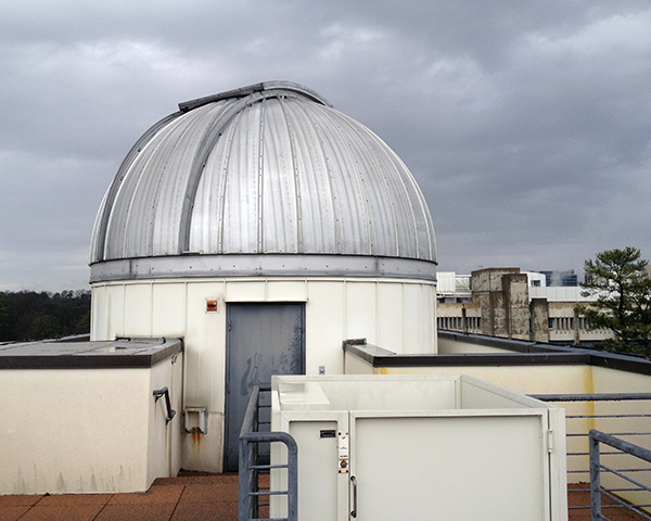 Photo of a roof view of the Emory Planetarium