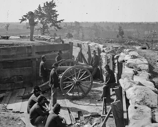 Photo of Confederate fortifications around Atlanta, fall 1864