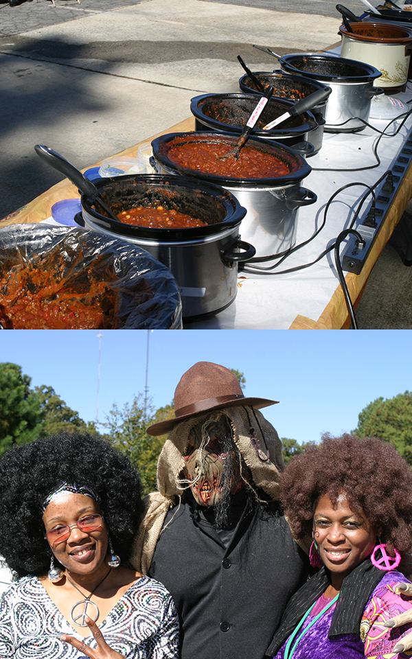 Collage of chili cookoff photos