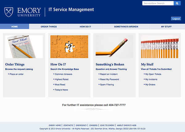 ServiceNow Announces New Self-Service Page