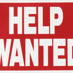 A "Help Wanted" sign