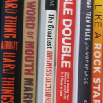 Photo of books on a shelf