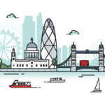 Illustration of London skyline