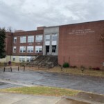 Large brick school building, Dunbar Middle School