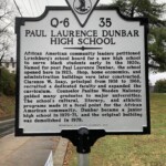 Historic marker for Dunbar Middle School