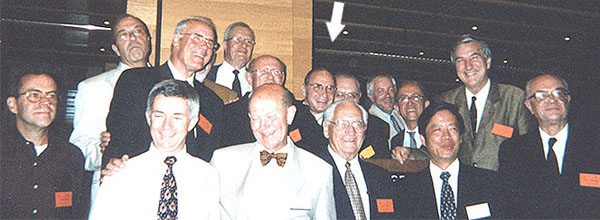 Past presidents and organizers of ISHC meetings. This images taken in July 1999 at the 17th Annual ISHC Congress in Vienna. Al (back row-middle) received The 1999 Award for Heterocyclic Chemistry. The 1999 Katritzky Junior Award in Heterocyclic Chemistry went to Timothy Gallagher (front row-white shirt and tie).