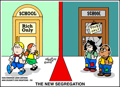 segregation school modern cartoons schools education segregated issues contemporary system america moral public labor really matter does vs through 1960s