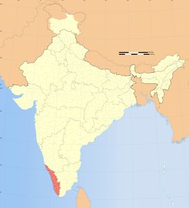 Map of Kerala, India/CC Licensed