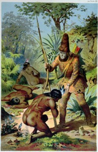 Robinson Crusoe and Friday by Carl Offterdinge/public domain