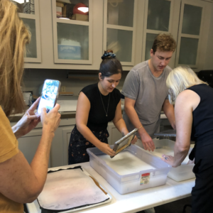Students Making Paper in Class