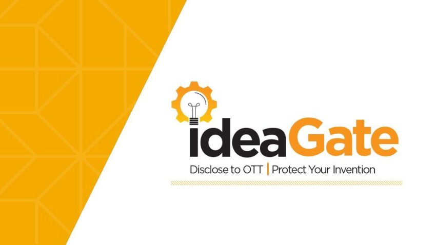 A graphic that says "IdeaGate. Disclose to OTT. Protect your invention."