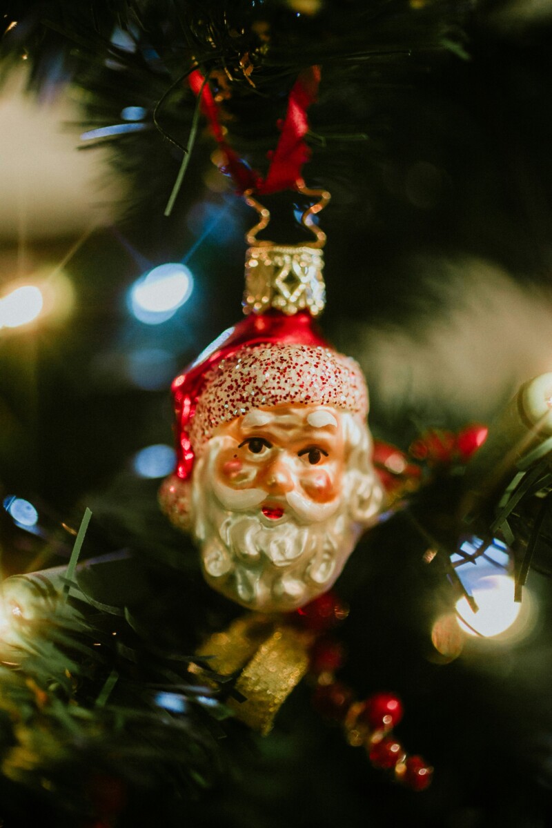 A Santa ornament