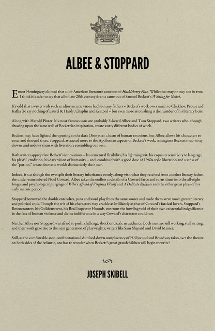 Edward Albee and Tom Stoppard