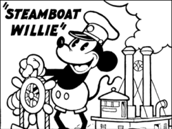 "Steamboat Willie" promotional poster art